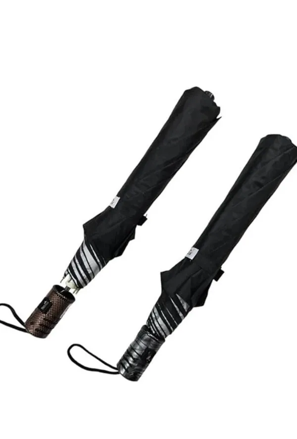 Black_Pongee_Polyester_Auto_3-Fold_Silver_Lining_Umbrella