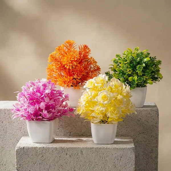 Plastic_Decorative_Multicolour_Artificial_Mini_Flower_Pot_Set_Of_4