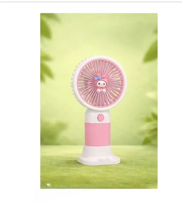 Pink_Abs_3-Speed_Rechargeable_Mini_Fan_With_LED_Light_Usb-C