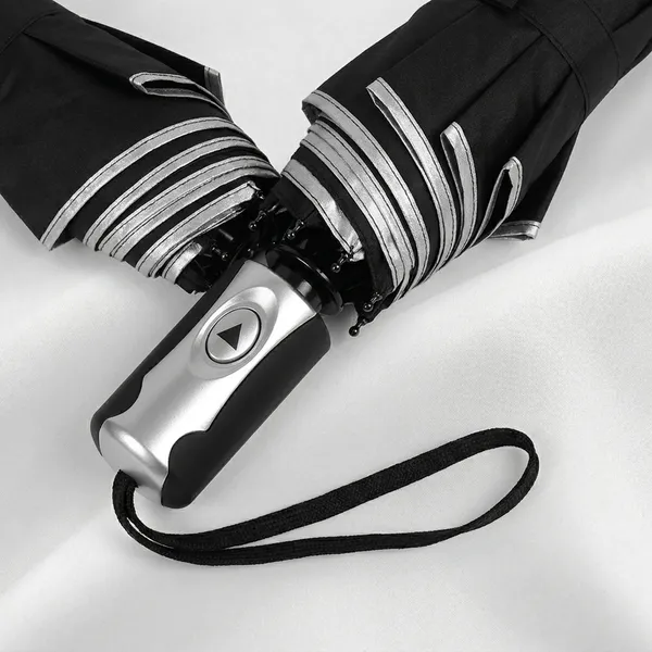 Black_Pongee_Polyester_Auto_3-Fold_Silver_Lining_Umbrella