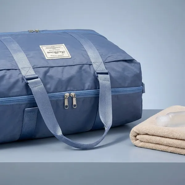 Blue_Polyester_Oxford_Foldable_Expandable_Travel_Bag
