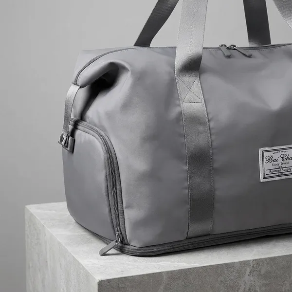 Grey_Polyester_Oxford_Foldable_Expandable_Travel_Bag