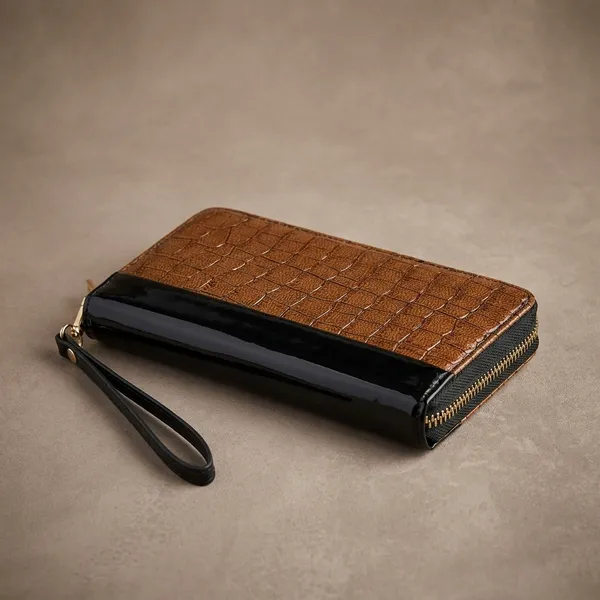 Brown_Pu_Leather_Structured_Clutch_Handbag_For_Women
