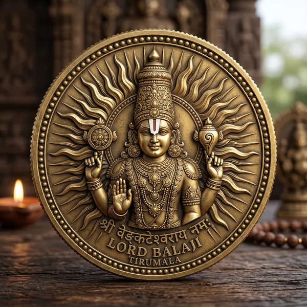 Brass_Decorative_Coin_Lord_Balaji_Tirumala_Embossed