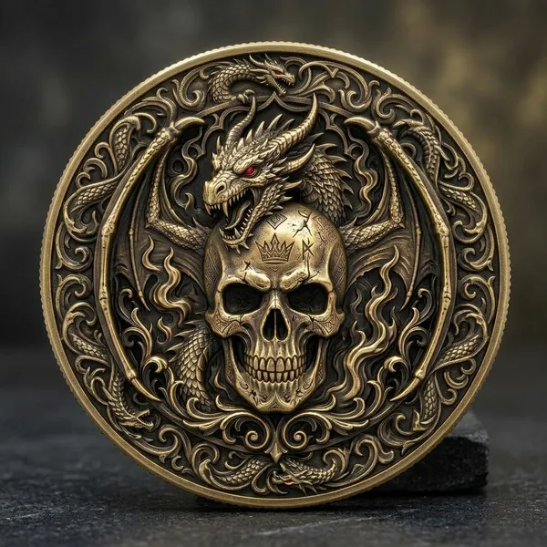 Brass_Decorative_Coin_Dragon_And_Skull_Gothic_Medallion