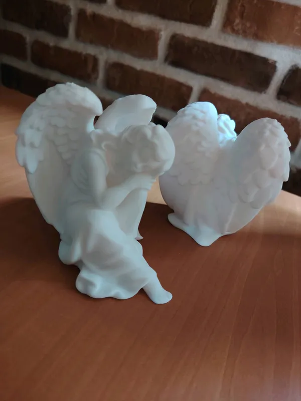 PLA_3D_Print_Blue_Angel_Seated_Figurine_Decorative_Sculpture