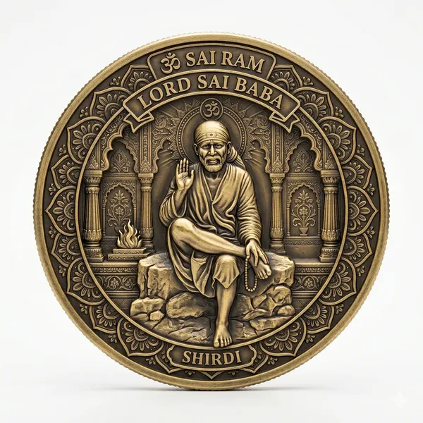 Brass_Decorative_Coin__Antique_Sai_Baba_Embossed