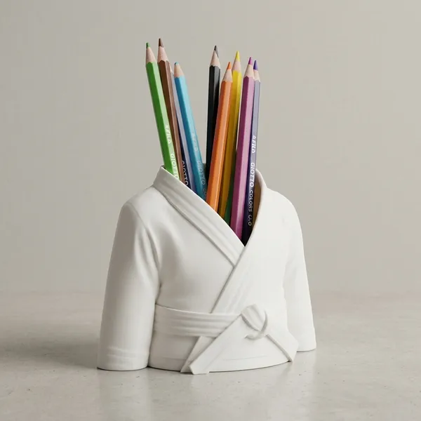 PLA_3D_Print_Novelty_Karate_Uniform_Desk_Pencil_Holder