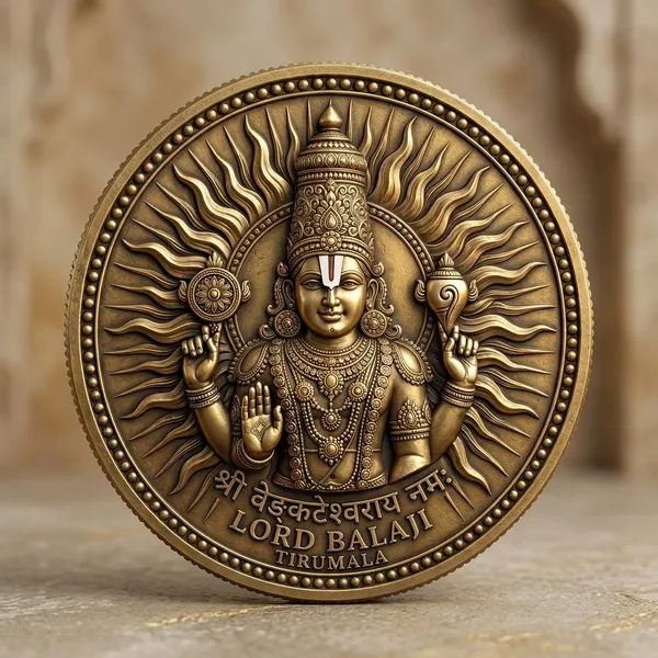 Brass_Decorative_Coin_Lord_Balaji_Tirumala_Embossed