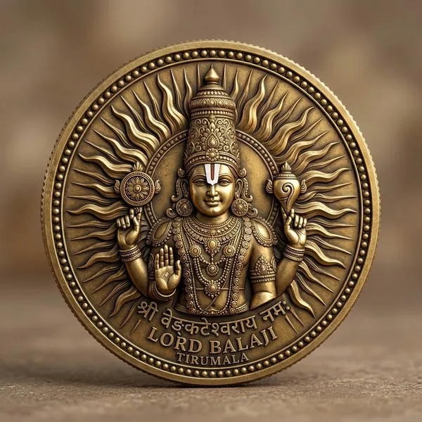 Brass_Decorative_Coin_Lord_Balaji_Tirumala_Embossed