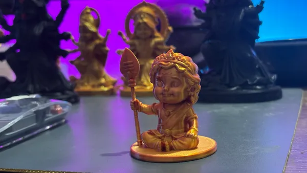 PLA_3D_printed__Traditional_Baby_murugan_With_Crown_Decorative_Sculpture