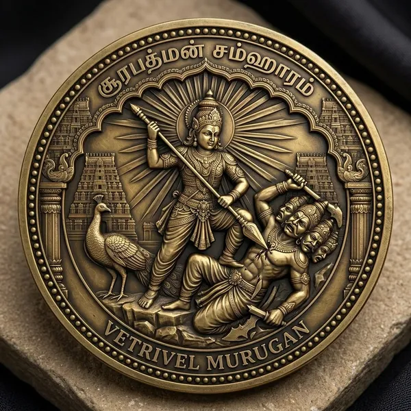 Brass_Decorative_Coin__Vetrivel_Murugan_Commemorative