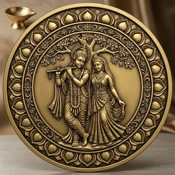 Brass_Decorative_Coin_Radha_Krishna