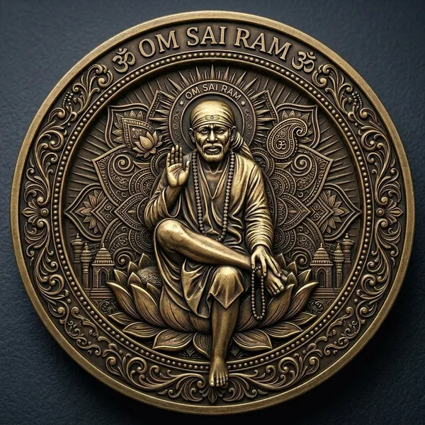Brass_Decorative_Coin_Om_Sai_Ram_Embossed