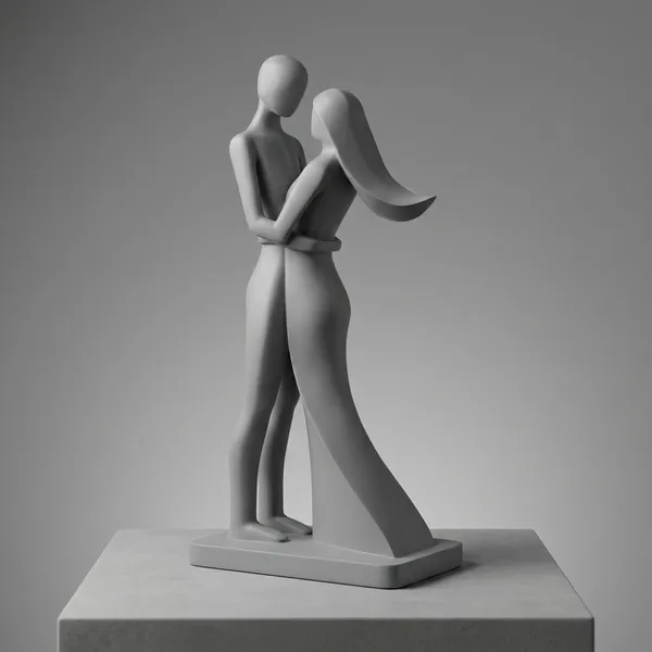 PLA__3D_print__Abstract_Modern_Couple_Dancing_Decorative_Sculpture
