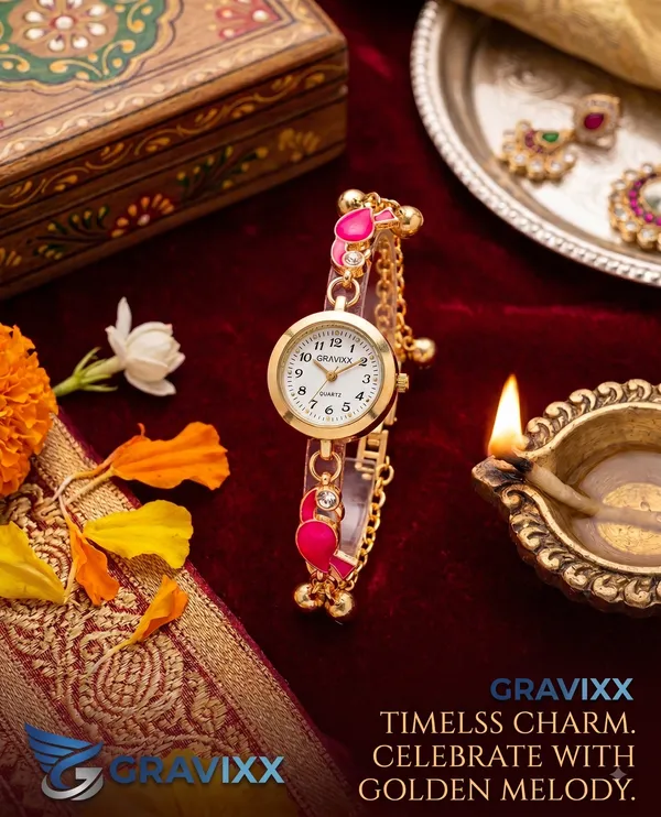 Elegant_Gold_Decorative_Mini_Clock_with_Chain-_Kashmiri_Watch