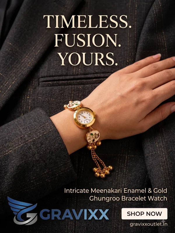 Elegant_Gold_Decorative_Mini_Clock_with_Chain-_Kashmiri_Watch