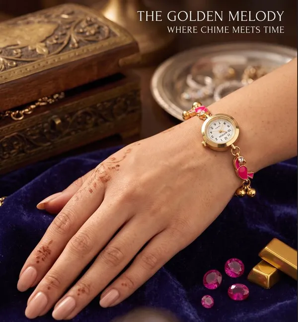 Elegant_Gold_Decorative_Mini_Clock_with_Chain-_Kashmiri_Watch