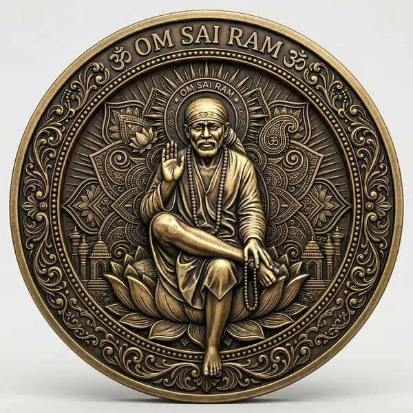Brass_Decorative_Coin_Om_Sai_Ram_Embossed