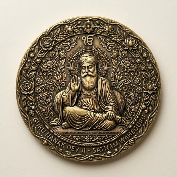 Brass_Decorative_Coin_Guru_Nanak_Dev_Ji_Satnam_Waheguru