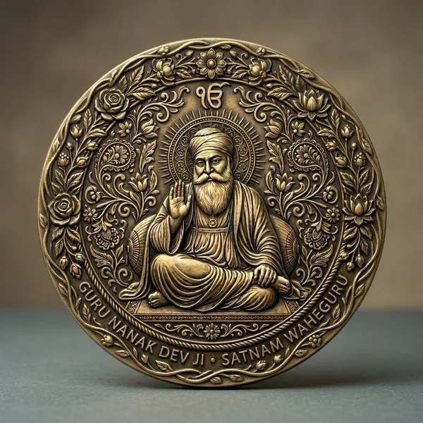 Brass_Decorative_Coin_Guru_Nanak_Dev_Ji_Satnam_Waheguru