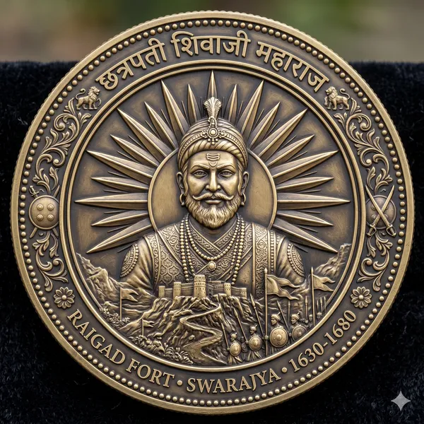 Brass_Decorative_Coin_Chhatrapati_Shivaji_Maharaj_Raigad_Fort