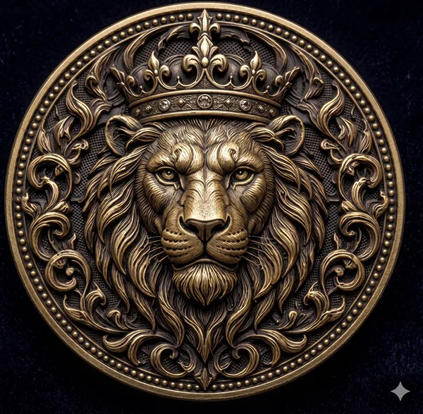 Brass_Decorative_Coin_Crowned_Lion_Baroque_Embossed_Medallion