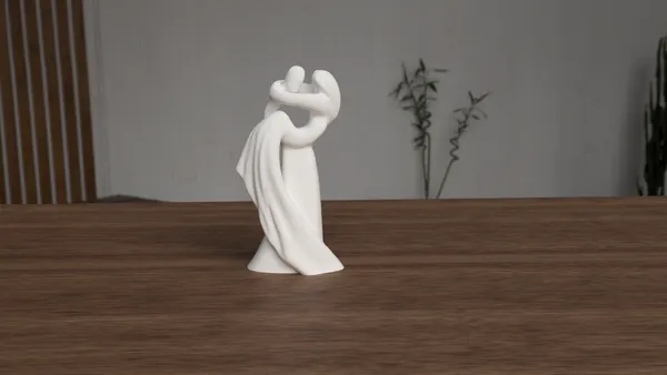 PLA_3D_Print_Modern_Abstract_Embracing_Couple_Decorative_Figurine