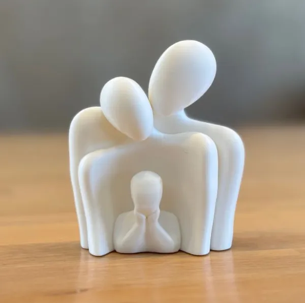 PLA_3D_Print_Matte_Abstract_Family_Figurine_Decorative_Sculpture