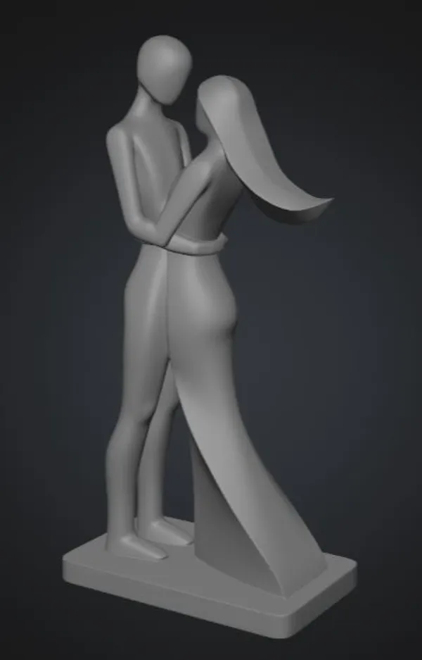 PLA__3D_print__Abstract_Modern_Couple_Dancing_Decorative_Sculpture