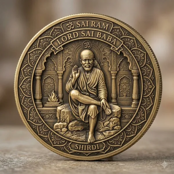 Brass_Decorative_Coin__Antique_Sai_Baba_Embossed