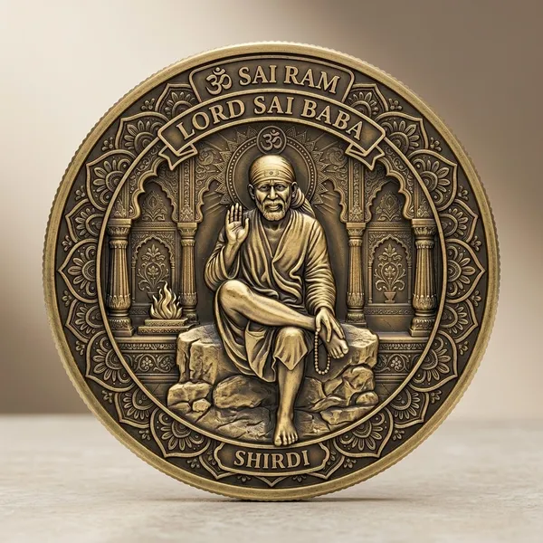 Brass_Decorative_Coin__Antique_Sai_Baba_Embossed