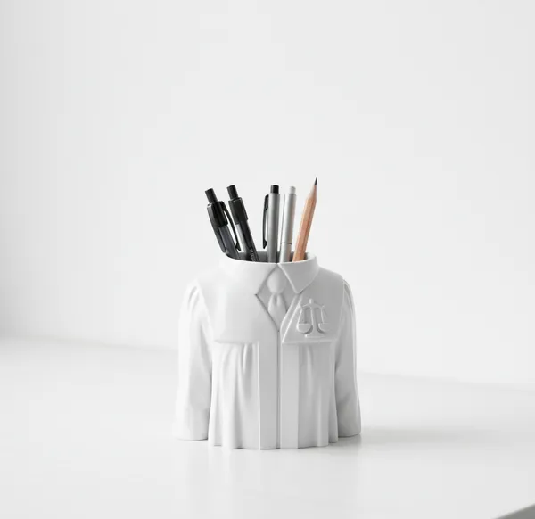 PLA_3D_Print_Formal_Suit_Novelty_Desk_Pen_Holder