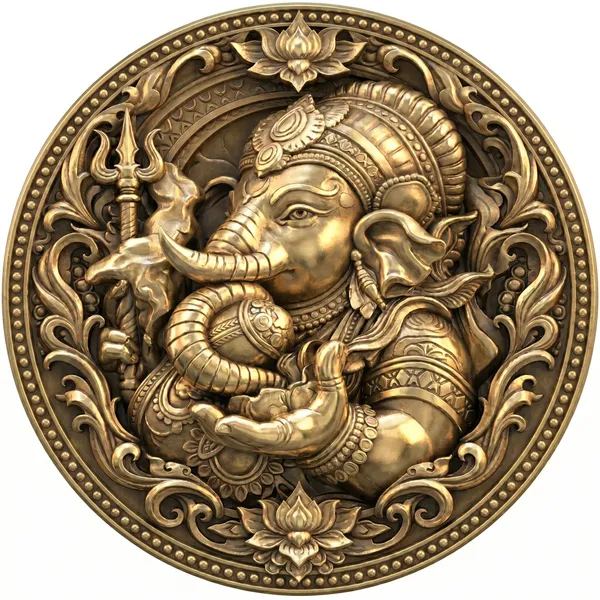 Brass_Decorative_Coin_Ganesha