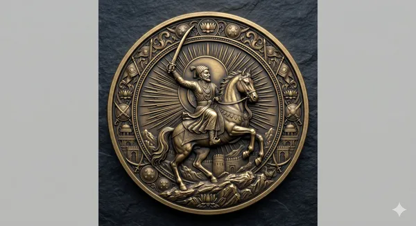 Brass_Decorative_Coin_Horseback_Warrior_Zodiac_Border_Relief
