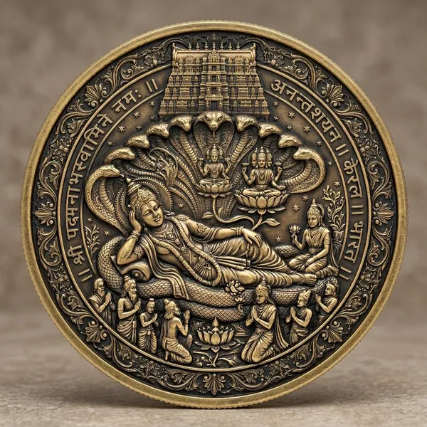 Brass_Decorative_Coin_Antique_Vishnu_Anantashayana_Embossed