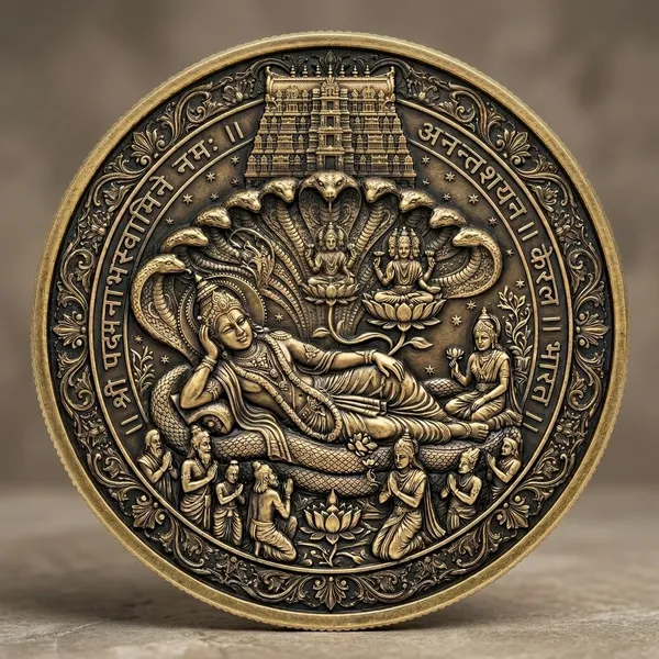 Brass_Decorative_Coin_Antique_Vishnu_Anantashayana_Embossed