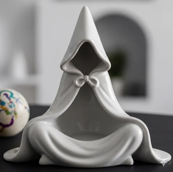 PLA_3D_Print_Modern_Hooded_Meditative_Figure_without_lamp