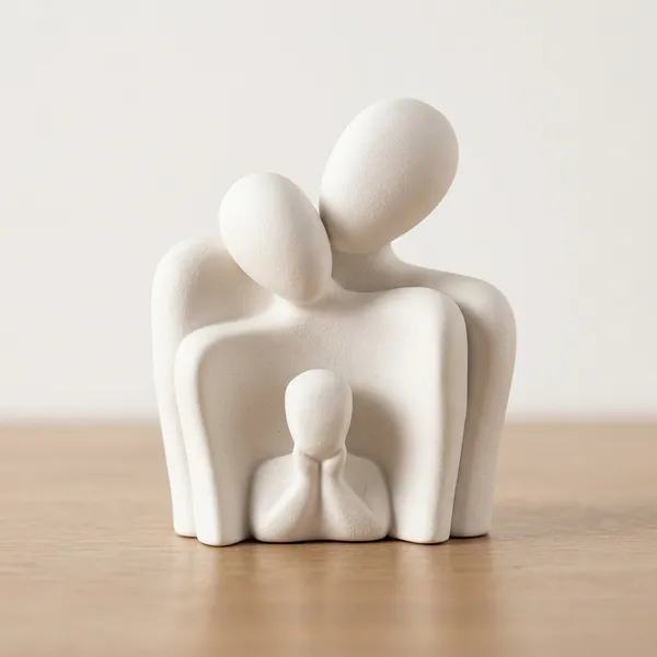 PLA_3D_Print_Matte_Abstract_Family_Figurine_Decorative_Sculpture