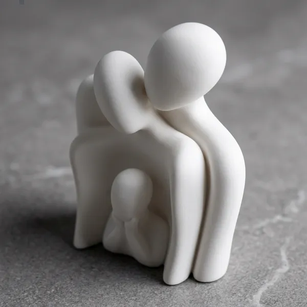 PLA_3D_Print_Matte_Abstract_Family_Figurine_Decorative_Sculpture