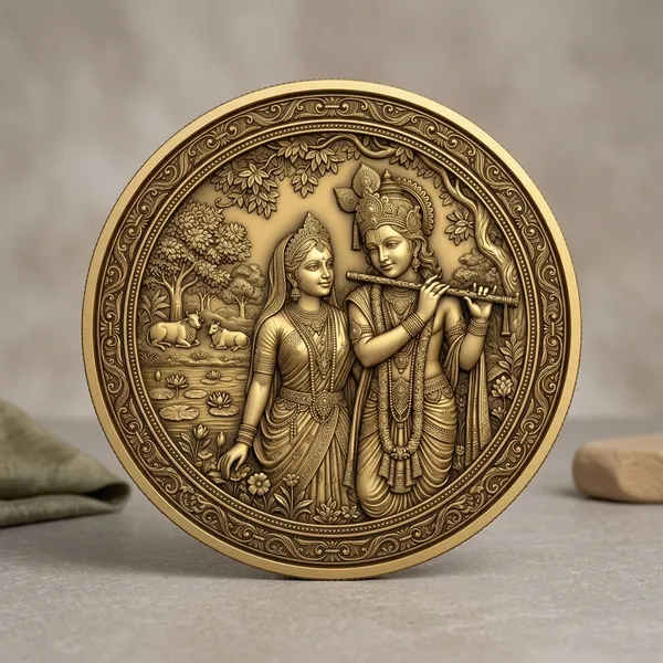 Brass_Decorative_Coin__Radha_Krishna_Pastoral_Decorative