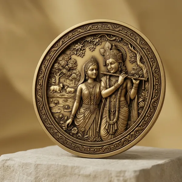 Brass_Decorative_Coin__Radha_Krishna_Pastoral_Decorative