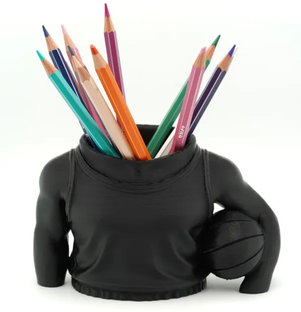 PLA_3D_Print__Modern_Hoodie_Torso_Shaped_Desk_Organizer_Pen_Holder