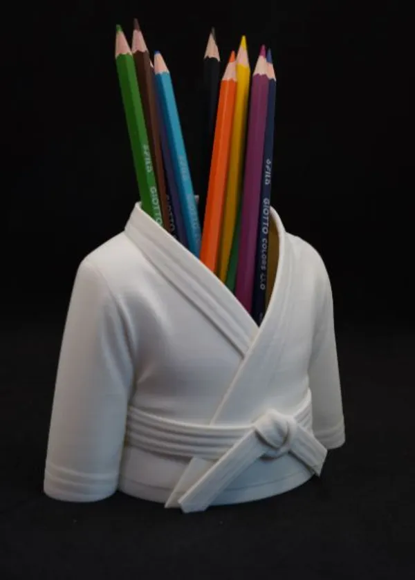 PLA_3D_Print_Novelty_Karate_Uniform_Desk_Pencil_Holder