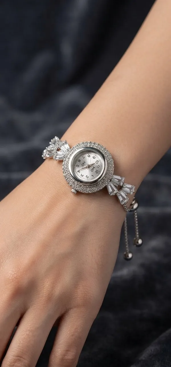 Women_Dial_&_Stainless_Steel_Embellished_Straps_Analogue_Motion_Powered_Watch