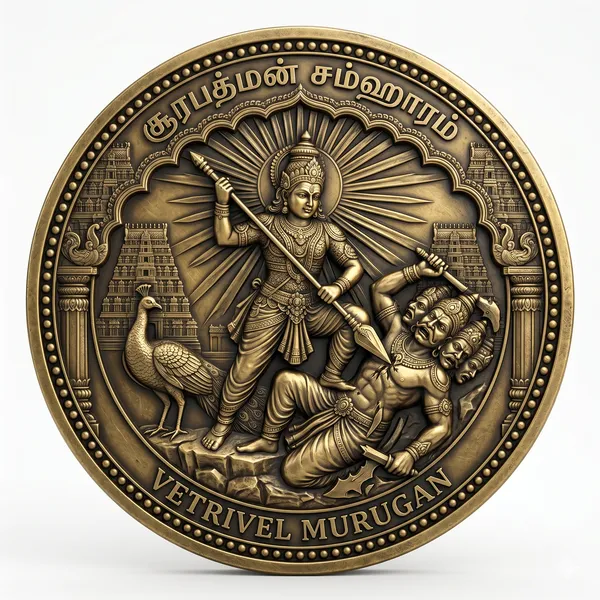 Brass_Decorative_Coin__Vetrivel_Murugan_Commemorative