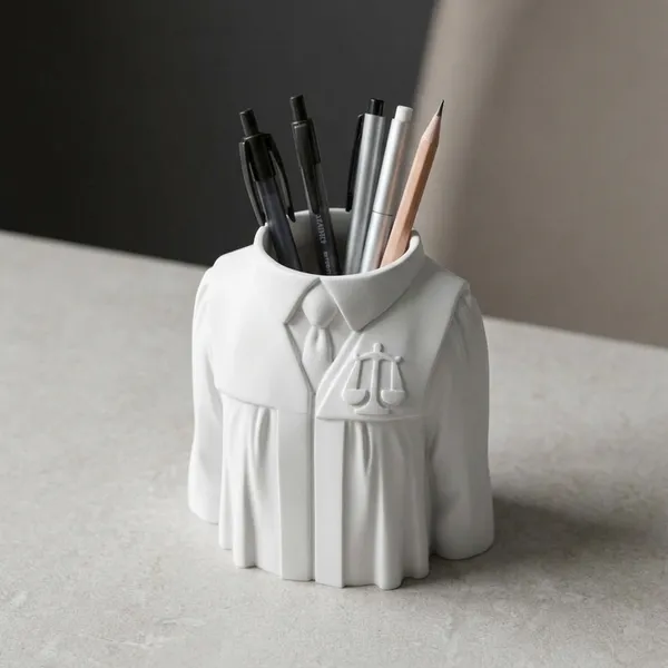 PLA_3D_Print_Formal_Suit_Novelty_Desk_Pen_Holder