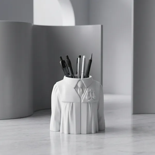 PLA_3D_Print_Formal_Suit_Novelty_Desk_Pen_Holder