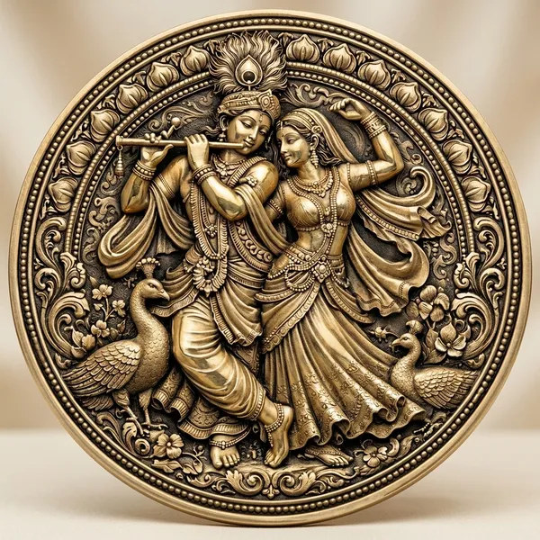 Brass_Decorative_Coin_Radha_Krishna