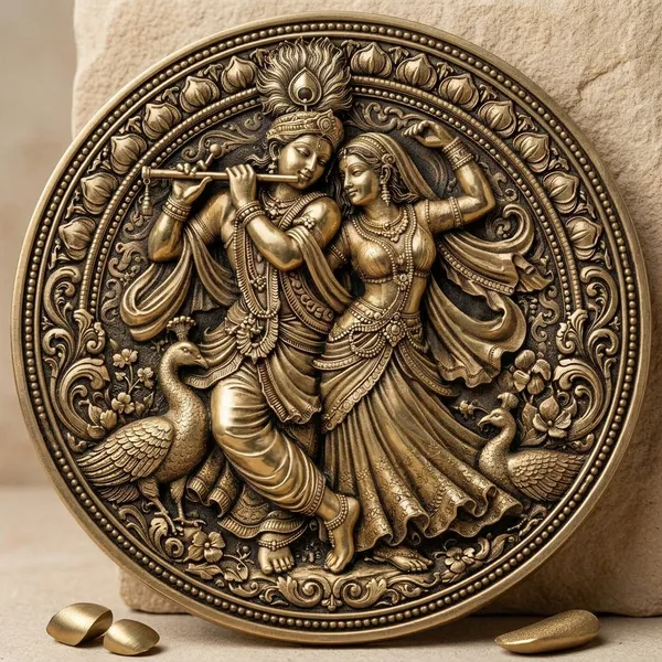 Brass_Decorative_Coin_Radha_Krishna